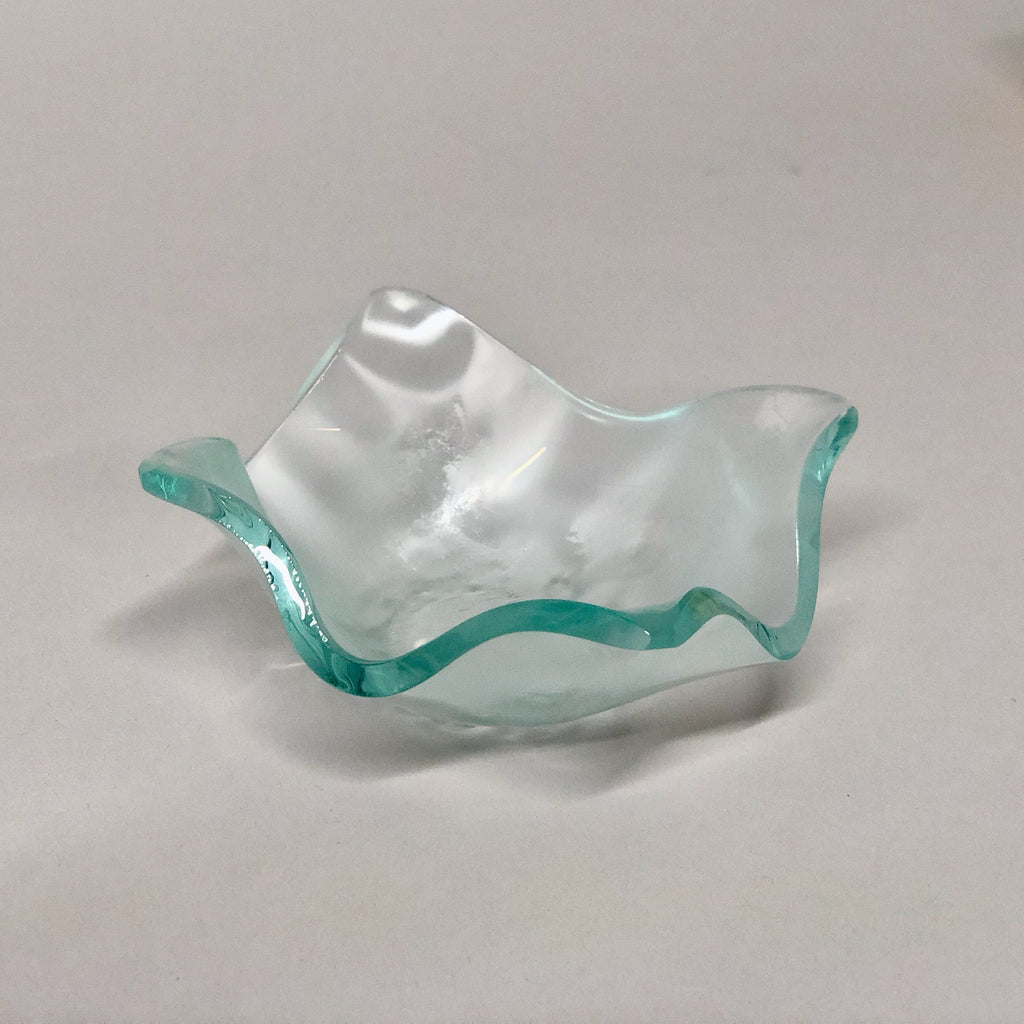 Slumped Glass Candle Holder
