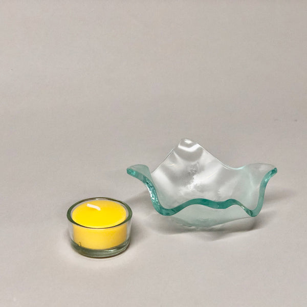 Slumped Glass Candle Holder