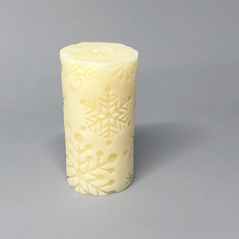 Snowflakes Pillar Candle