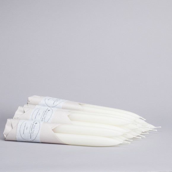Ivory White Beeswax 10" Tapers - Candlesticks